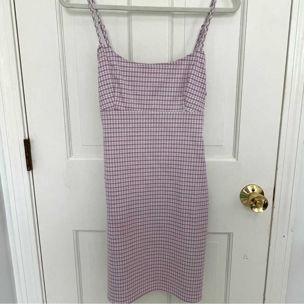 Brandy Melville lavender plaid dress